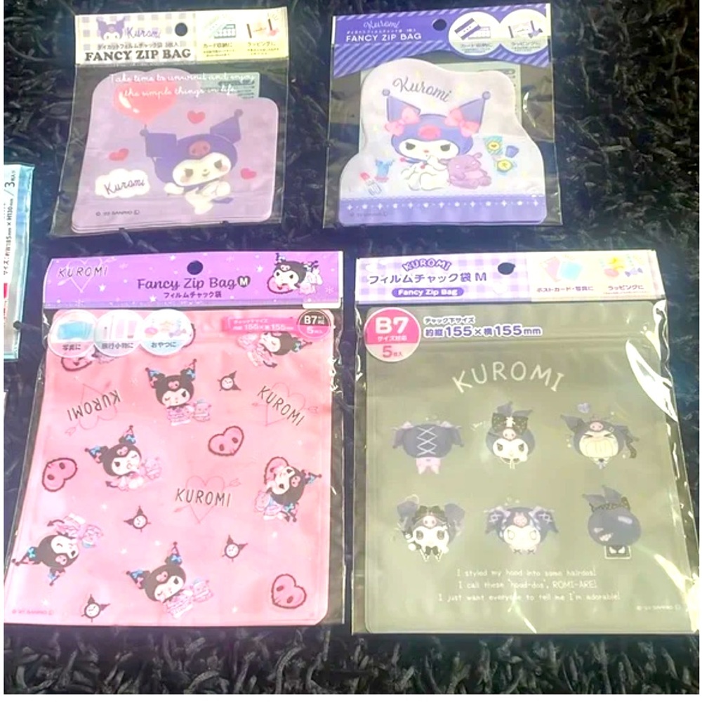 Hello Kitty and Kuromi Fancy Zip Bag Bundle